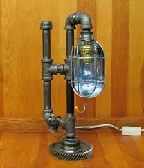 Steampunk Table Lamp Caged Light By Ranaway On Etsy Steampunk Table Lamp Steampunk Lamp Lamp