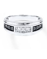 Men's carved wedding rings are a popular choice for men who prefer a twist on the classic wedding ring and would like a unique piece. Spectacular Sales For Jared Men S Diamond Band 1 2 Ct Tw Black White 10k White Gold
