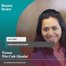 ResumeReview #Event Meet your mentor! Dipti Heads the HR team at Paytm  Insider and comes with about 10 years of experience from consulting and  tech industry. Over the past 4 year, she