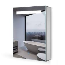 Get trade quality cabinets & other bathroom furniture at low prices. Quavikey Led Illuminated Bathroom Mirror Cabinet Aluminum Mirrored Bathroom Cabinets Wall Mounted With Lights Concealed Demister Pad 400 X 600mm Buy Online In Botswana At Botswana Desertcart Com Productid 82523363