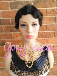 Short Finger Wave Full Wig, 100% Remy Brazilian Human Hair, 1920s Vintage  Hairstyle, ON SALE // REVIVE