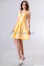 Yellow Taffeta Short Junior Prom Dresses 114 00 Dresses Junior Prom Dresses Junior Dresses