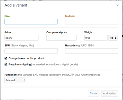 Adding variants from a worksheet displaying your variants. Shopify How To Manage Product Variants Template Monster Help