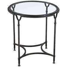 Adorable black white nightstands and painted grace modern. Uttermost Samson 24 1 2 Wide Black Metal Round Side Table 7w383 Lamps Plus