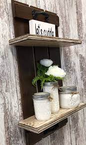 Mygift distressed multi colored wood block love sign, decorative wooden cutout letters. Wooden Rustic Distressed Wood Vertical Wall Decor 14 5 X 23 Antique White Wall Shelf With Metal Handles Tray Style Shelf For Bathroom Gray Kitchen Brown Grey Living Room Bathroom Accessories Bathroom Fixtures