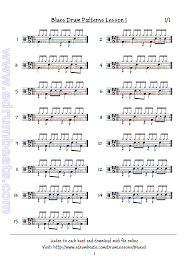 First Blues Drumbeat Lesson Easy Patterns Play This As Written Or With A Hi Hat Shuffle Drum Patterns Drum Sheet Music Drum Lessons