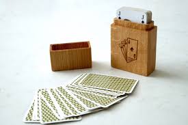 A playing card has basically two attributes: Personalized Wooden Oak Playing Card Holder Sonstige