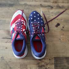 Glitter is always a good idea, but that especially rings true on the fourth of july. Brooks Shoes Brooks Patriotic July 4th American Flag Launch Poshmark