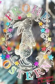 Frohe Ostern Susser Osterhase Am Fenster Eine Ganz Einfach Gemachte Fantastische Fensterdeko Im Fruhling Mit H Fensterbild Ostern Frohe Ostern Kreidemalerei