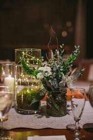 Romantic And Modern Wedding Centerpiece With Candles Moss Fairy Wedding Decorations Centerpieces Modern Wedding Centerpieces Cheap Wedding Table Centerpieces