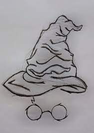 Harry Potter Harry Potter Sorting Hat Harry Potter Decor Wreath Drawing