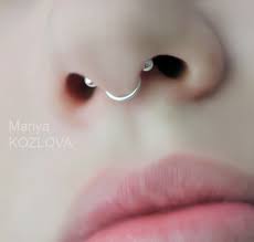 fake tiny barbell 3mm balls no piercing septum nose piercing etsy septum nose piercing nose piercing septum hoop