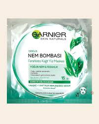 Garnier Nem Bombasi Ferahlatici Kagit Yuz Maskesi Yesil Yesil Yuz Maskeleri Makyaj Urunleri