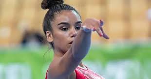 Gymnast Ella Borg takes part in World Challenge Cup