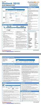 Free Outlook 2016 Quick Reference Card Http Www Customguide Com Cheat Sheets Outlook 2016 Quick Reference Computer Shortcuts Microsoft Outlook Office Hacks