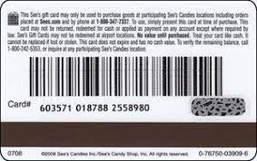 Sees candy gift card online. Gift Card See S Candies See S Candies United States Of America See S Candies Col Us Sees 002 020