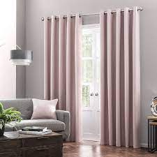 Luna Brushed Blush Blackout Eyelet Curtains Curtains Living Room Blackout Eyelet Curtains Living Room Decor Curtains