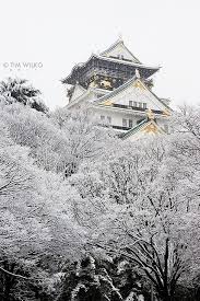 In 1583, hideyoshi began construction at the former site of honganji temple and completed the magnificent. Osaka Casltle In The Snow 2 Japanese Castle Osaka Castle Osaka