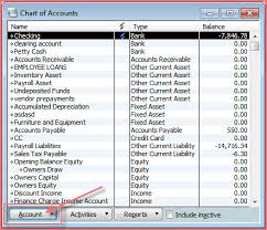 Chart Of Accounts The Ledger Online