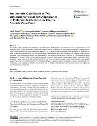 PDF) An Intrinsic Case Study of Two-Dimensional Visual Art Appearance in  Malaysia: A Checklist for Islamic Shariah View-Point