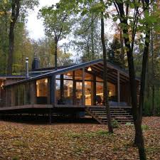 Homedit Com On Instagram This Fantastic Modular Cottage Covering An Area Of 185 M2 Was Built By Bio Arch Prefab Cabins Cheap Prefab Homes Modern Prefab Homes