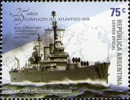 For the argentine ship of the same name, sunk during the falklands war, see ara general belgrano. Stamp Battle Cruiser Ara General Belgrano Argentina 25 Years After The South Atlantic Conflict Mi Ar 3114 Sn Ar 2431 Yt Ar 2655 Sg Ar 3226 Wad Ar010 07 Got Ar 3585 Gz Ar 3027