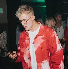 Pin By Jaaaa On Team 10 Leather Jacket Red Leather Jacket Jake Paul