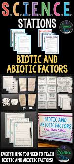 6th Grade Biotic And Abiotic Factors Worksheet This Biotic And Abiotic Factors S C I E N C E Station Activity Includes Activities Covering The Livin Middle School Science Activities Abiotic Science Lessons