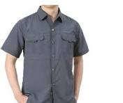 Camisa táctica de Manga Corta para Hombre, Estilo Militar, Casual,  Ajustado, Color Liso, para Trabajo, Senderismo, para el Exterior
