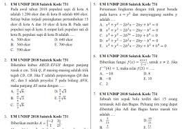 Untuk bisa mengikuti ujian mandiri ub peserta diwajibkan untuk membayar biaya sebesar rp500000 saintek dan soshum dan rp750000 campuran. Download Soal Um Undip S1 Ujian Mandiri Universitas Diponegoro Tahun 2018 Saintek Matematika Ipa Kode 731 Giri Widodo