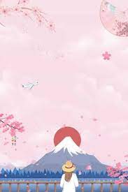 japanese travel cherry blossoms illustration japanese travel cherry blossom japan