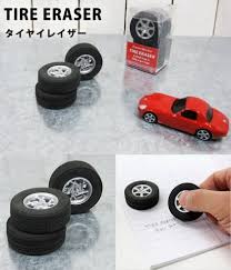 タイヤとホイールの消しゴム ミニチュア気分でディスプレイも楽しそう 大人のお洒落情報 0107 オシャレカタログ 消しゴム インテリア雑貨 タイヤ