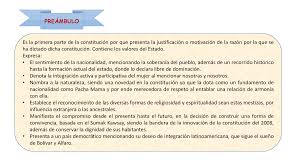Reemplazó a la constitución de 1998. Partes De La Constitucion Del Ecuador Docsity