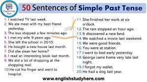 50 Sentences Of Simple Past Tense 50 Example Sentences Of Simple Past Tense Youtube
