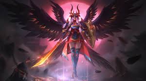 Awesome mobile legends wallpapers akai wallpapers alice wallpapers alucard wallpapers balmond wallpapers bane wallpapers. 342664 Freya Raven Shogun Skin Mobile Legends Bang Bang Ml Mlbb Video Game 4k Wallpaper Mocah Hd Wallpapers