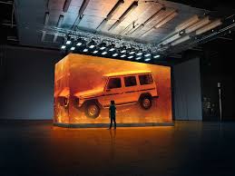 Mercedes Benz Encases 1979 S G Class Inside Gigantic Amber Colored Cube At Naias Mercedes Benz G Class G Wagen G Class