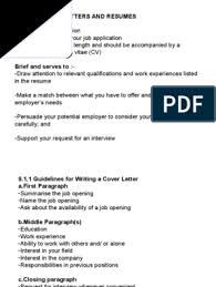 Mar 22, 2015 · p urpose of cover letter • demonstrate to the employer that you are a good fit for their organization and the role for which you're applying. Topic 9 Cover Letters Resumes Pdf Resume Labour