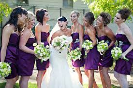 Top 5 Color Combination Ideas For Purple Weddings Purple And Green Wedding Purple Wedding Inspiration Dark Purple Bridesmaid Dresses