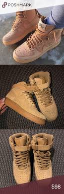 Nike Air Force 1 High Top Tan Wheat In 2020 Nike Air Force Nike Air Air Force 1 High