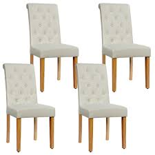 Invite your friends and family to diner and enjoy our comfortable upholstered dining chair. Gymax 4pcs Upholstered Dining Chair High Back Armless Chair W Wooden Legs Beige Walmart Canada