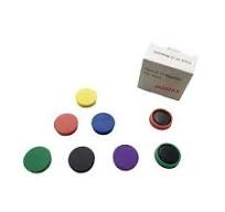 Pack of 72 Strong Assorted Coloured Round Flat Magnets - 24mm Whiteboard  Fridge | eBay