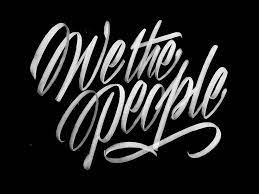 We The People Script Lettering Quick Sketch Lettering Design