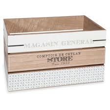Cagette Imprimee Maisons Du Monde Cagette Decoration Industrielle Chic Caisse Bois