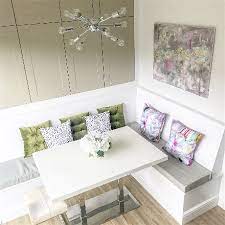 Unsure about what to do with leftover kitchen cabinets? Kitchen Banquette Dimensions And Storage Ideas Oh So Kel