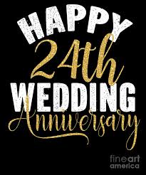 Those which incorporate an element of one of the as musical instruments are one of the elements of the 24th year of marriage, why not seek out an ornament for the home which features instruments as. Happy 24th Wedding Anniversary Matching Gift For Couples Graphic Digital Art By Art Grabitees