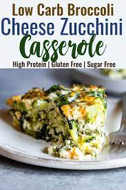 Baked Kale And Broccoli Cheesy Zucchini Casserole This Low Carb Gluten Free Healthy Baked Cheesy Zucchin Cheesy Zucchini Zuchinni Recipes Zucchini Casserole