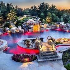Insanely Cool Lazy River Pool Ideas In Home Backyard 20 Dream Backyard Backyard Pool Lazy River Pool