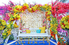 If you prefer a more subtle theme then have a look at this modern white living room decor. This Moroccan Themed Sundowner Mehndi Decor Was Inspiration Galore Weddingsutra