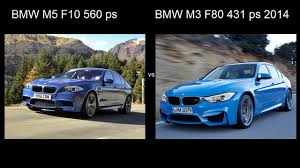 Bmw M3 F80 2014 Vs Bmw M5 F10 Acceleration 0 240 Kmh Drag Razgon Uskorenie Youtube