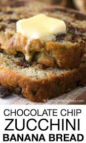Chocolate Chip Zucchini Banana Bread Spend With Pennies Chocolate Chip Banana Bread Recipe Zucchini Banana Zuchinni Recipes